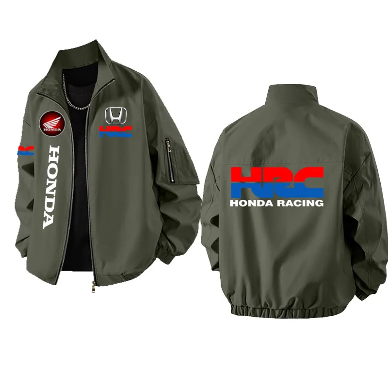 2026 Honda Racing logo Men's Outdoor Zipper Jacket, Fashionable