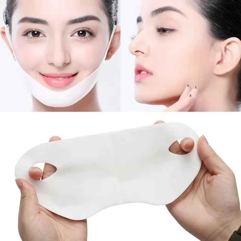 1pc V-vorm Gezicht Lifting Masker voor Dubbele Kin Remover Slim Lift Shaper Anti Rimpel Strap Tool Hang op het oor Vrouwen Gezichtsmasker