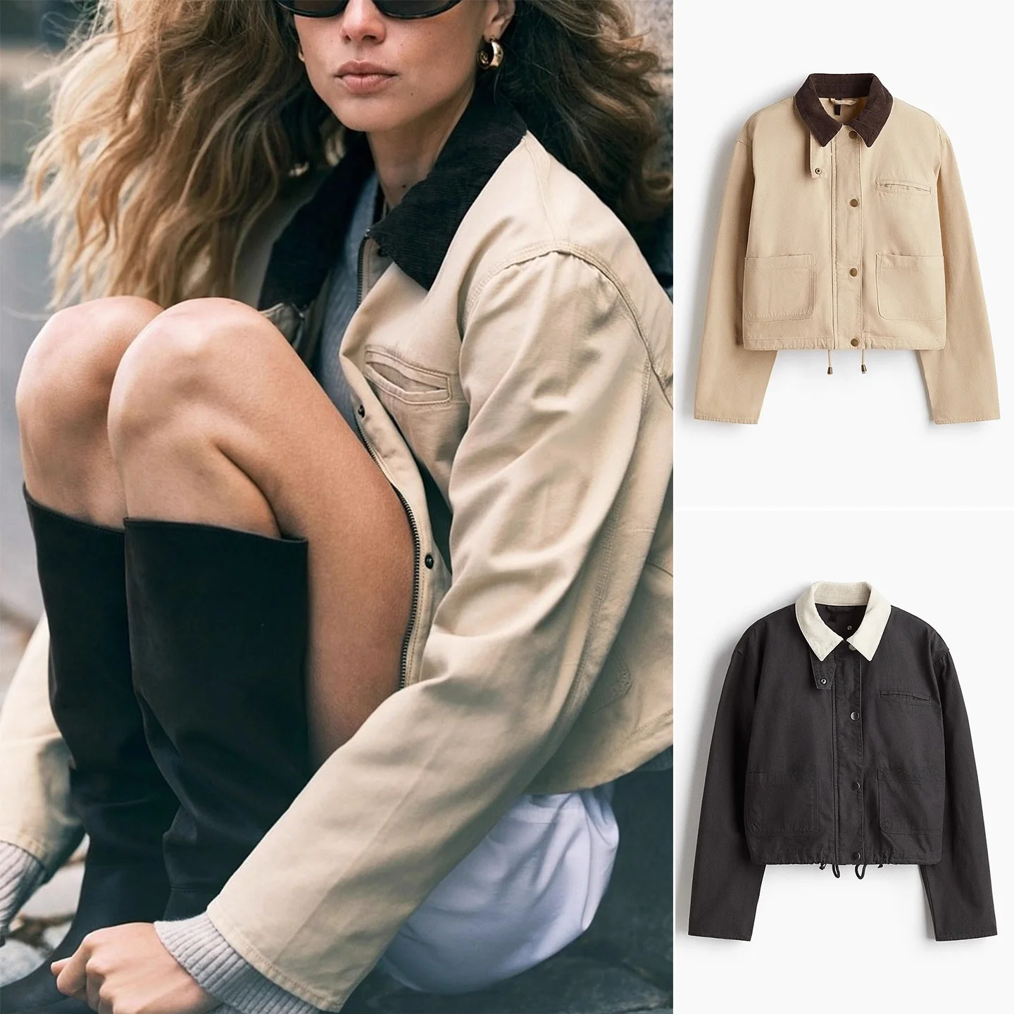 

Вельветовая верхняя одежда в стиле ретро American Sle Salt System Jaet ort, Новое поступление, осень 2024, женская повседневная одежда из полиэфирного волокна