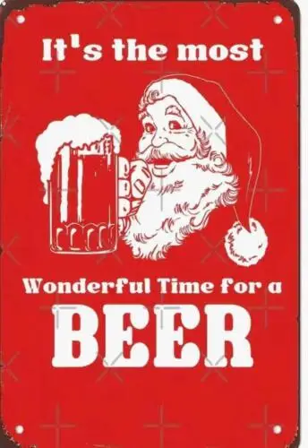 Santa Beer Metal Ti…