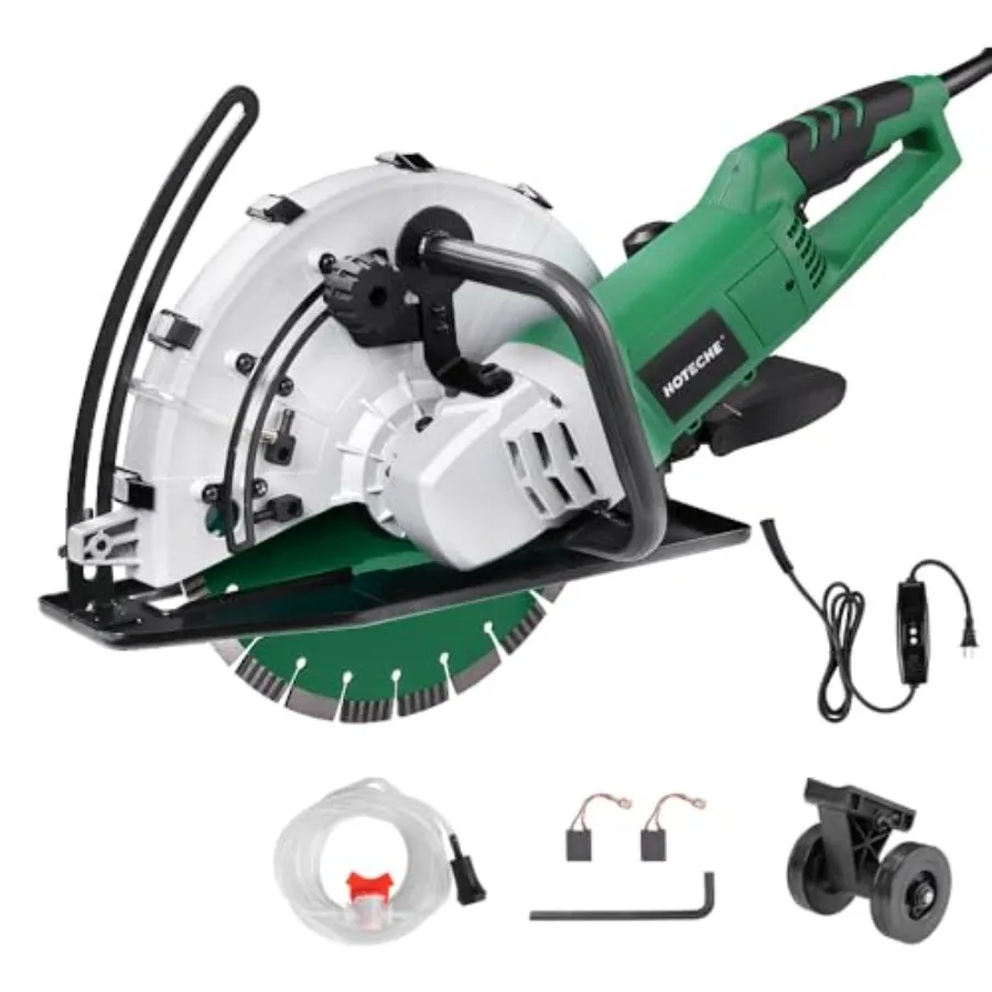 

14-Inch Electirc Concrete Saw - 2600W Multifunctional Cut-off Saw with Diamond Cutting Blade for Masonry Mentalworking