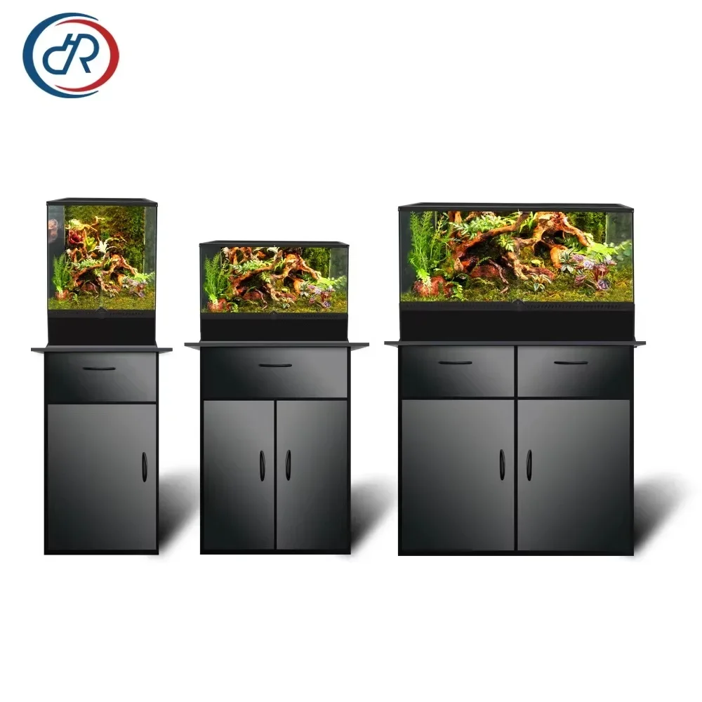 

DRH Fish Tank Aquarium Stand with Cabinet for Fish Tank Accessories Storage Reptile Tank Stand Terrarium Stand with Cabinet