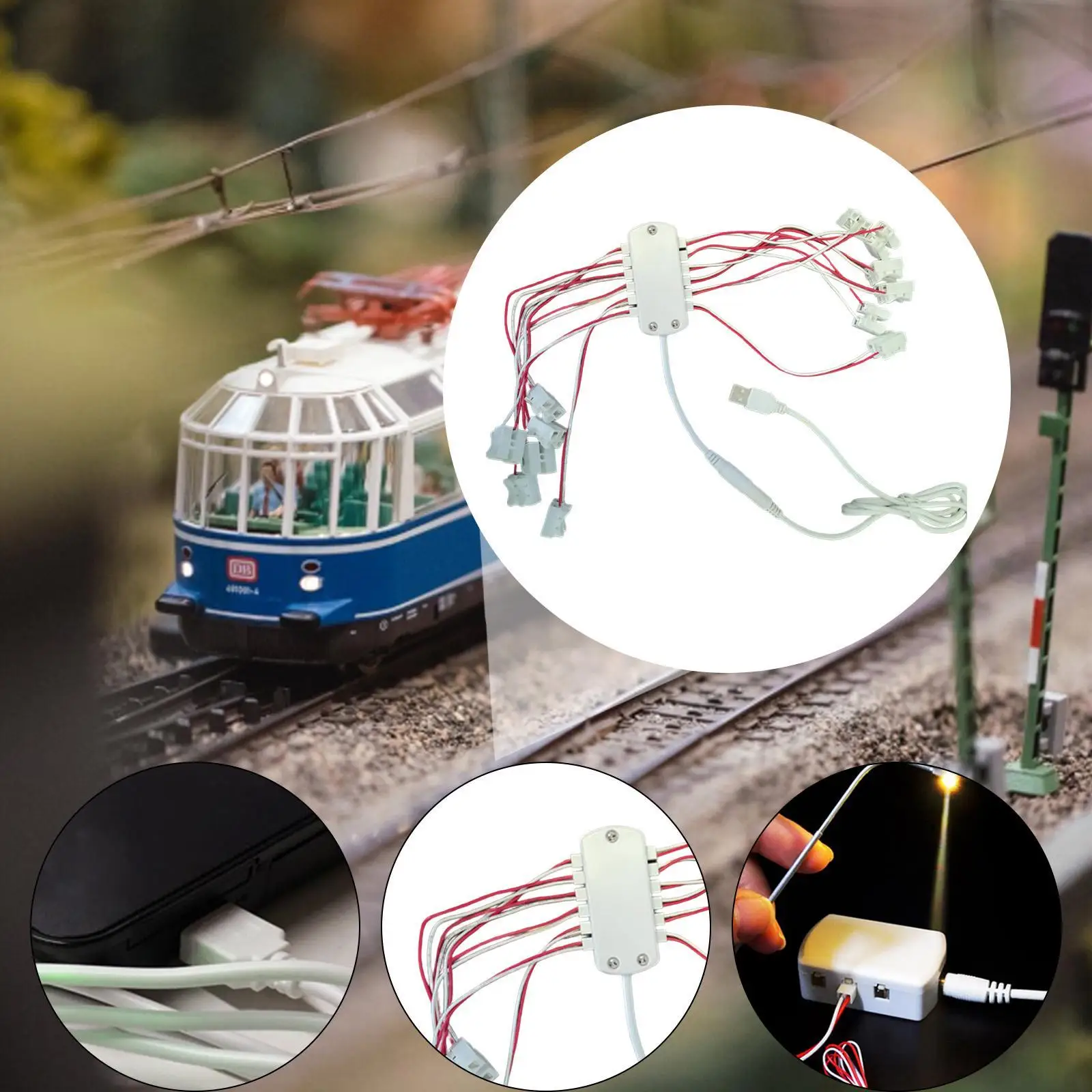 Alimentation USB 5V, 12 Ports, prise USB, sortie de puissance pour modèle de jardin Miniature, Trains, modèles de construction, modèle de chemin de fer, réverbère