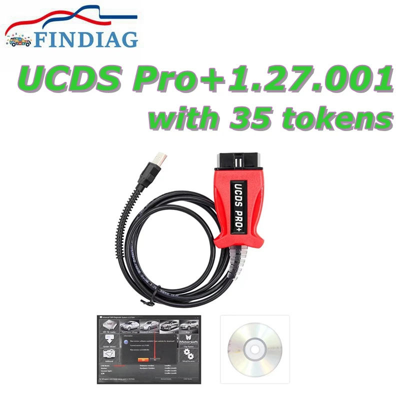 

Newest V1.27.001 UCDS Pro for Ford With 35 Tokens Full Functions UCDS For Ford Cars until 2017 Full Activate OBD2 Scanner Cable