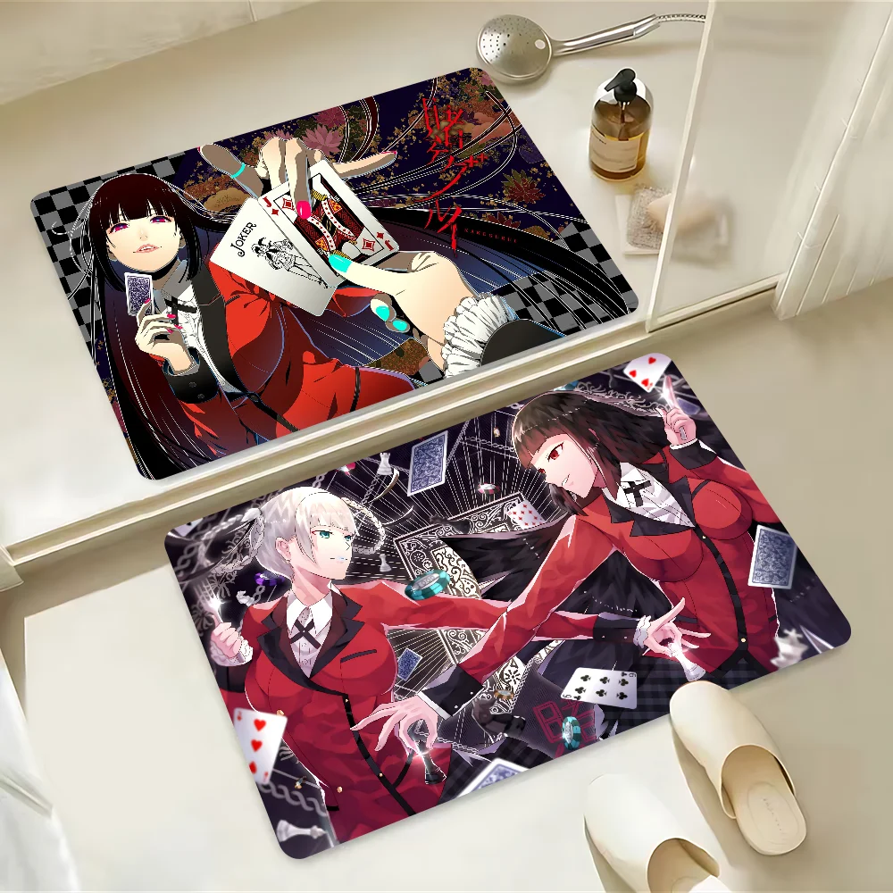 

Kakegurui Кухонный коврик Противоскользящий впитывающий воду Длинная полоска Подушка Коврик для спальни Декор для отеля Коврик