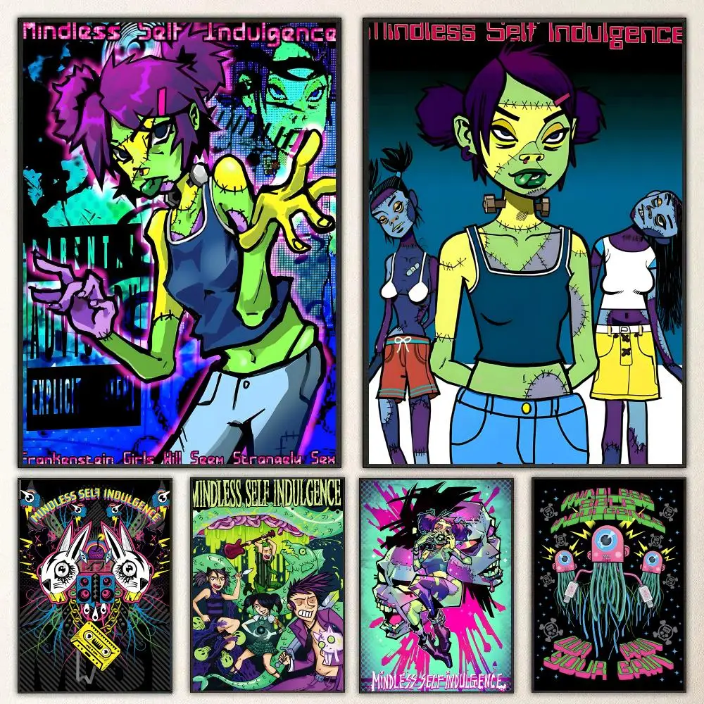 Band Mindless Self Indulgence Poster High-definition  poster stickers, suitable for bedroom, living room, home decoration