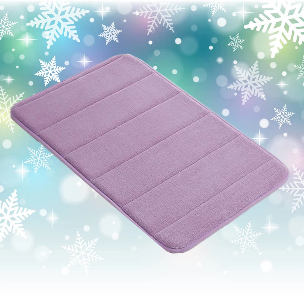 

Purple Bath Rugs for Bathroom Non-slip Floor Mat Back Skid Resistance Carpet Absorb Water