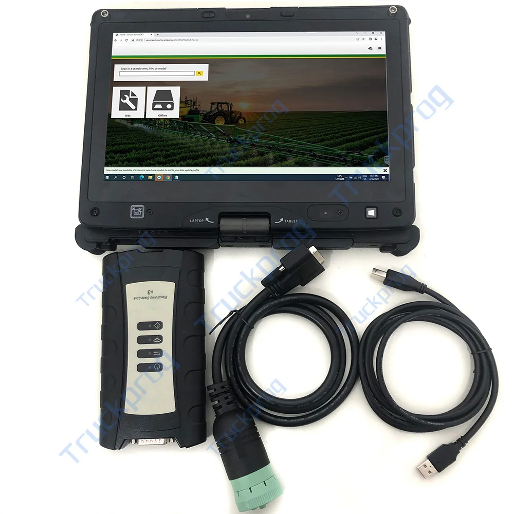 

Getac laptop V5.3 AG CF JD EDL Electronic Data Link Service EDL V3 Advisor agricultural construction equipment diagnostic tool