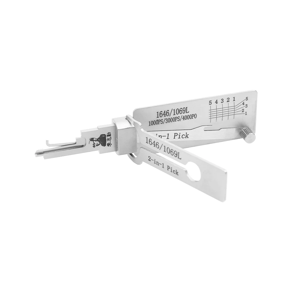 1646/1069L LISHI 2-in-1 Lock Pick and Decoder Residential Professional Locksmith Supplies Repair Tools