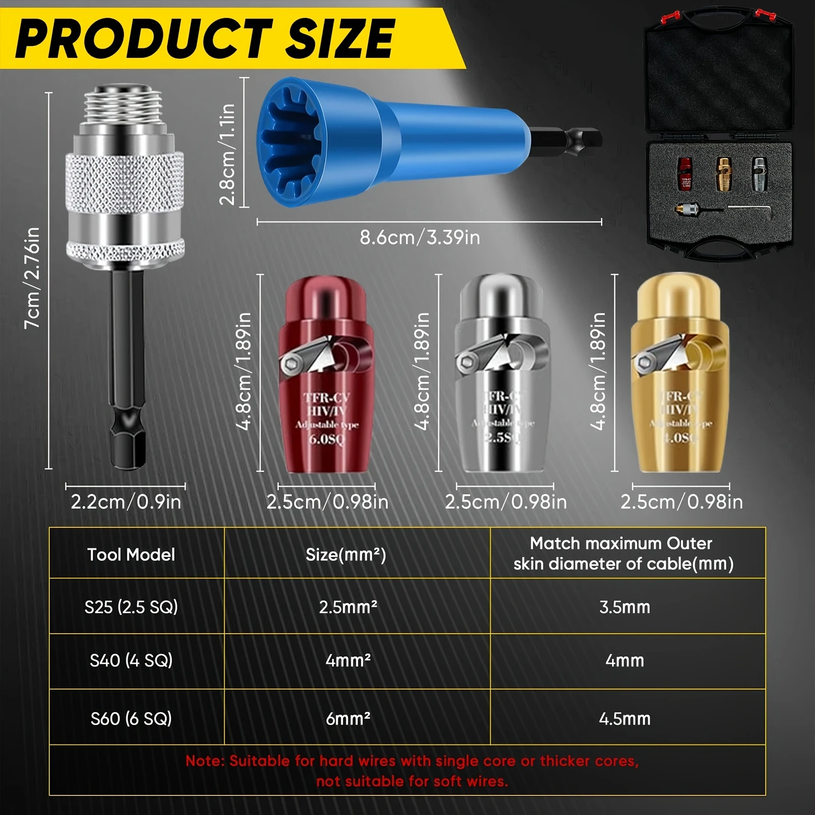 Strumento spelafili veloce e strumento di torsione Cavo regolabile Peeling Twister Pelapatate elettrico per 2,5-10 quadrati