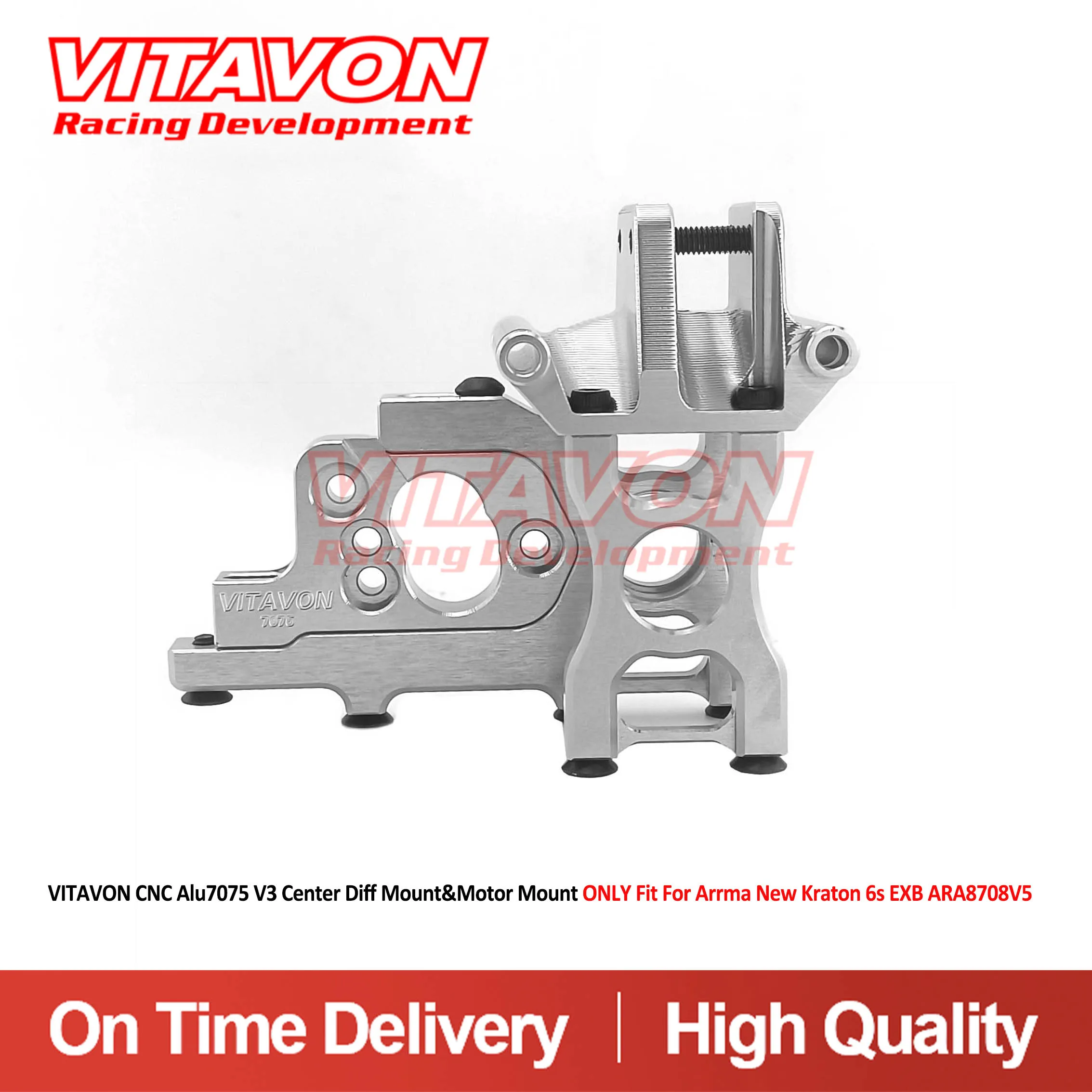 

VITAVON CNC Alu7075 V3 Center Diff Mount&Motor Mount ONLY Fit For Arrma New Kraton 6s EXB V5&V6