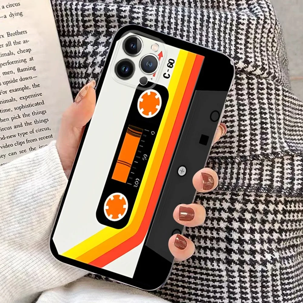 Vintage Cassette  Tape Phone Case for iPhone 8 7 6 6S Plus X SE 2020 XR XS 14 11 12 13 Mini Pro Max Mobile Case