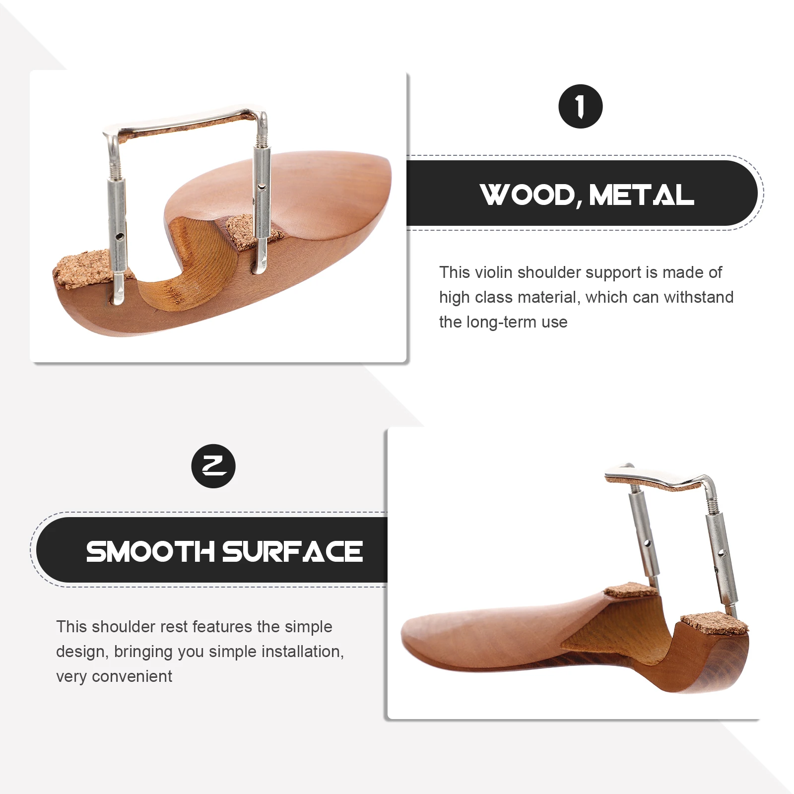 

Violin Chin Rest Jujube Wood Holder Professional Playing Accessories Replace Small Pads