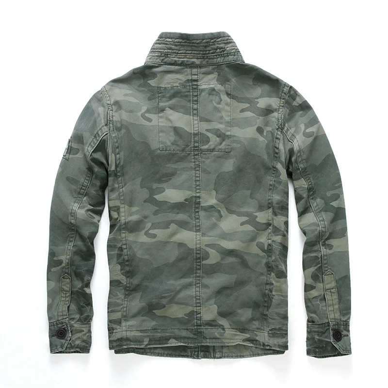 High Grade Men's Jackets Pure Cotton Multiple Pockets Camouflage Tooling Jacket Men Clothing Casual Jacket Coat A5F268