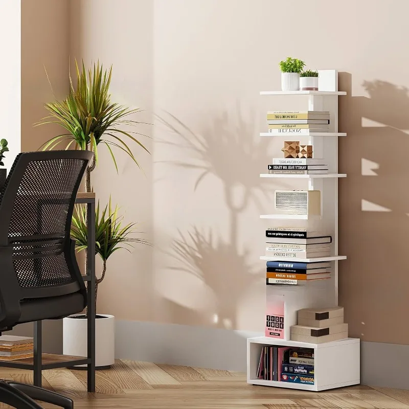 Bookshelf Floor-to-ceiling bookcase against the wall Living room Study corner storage Creative narrow