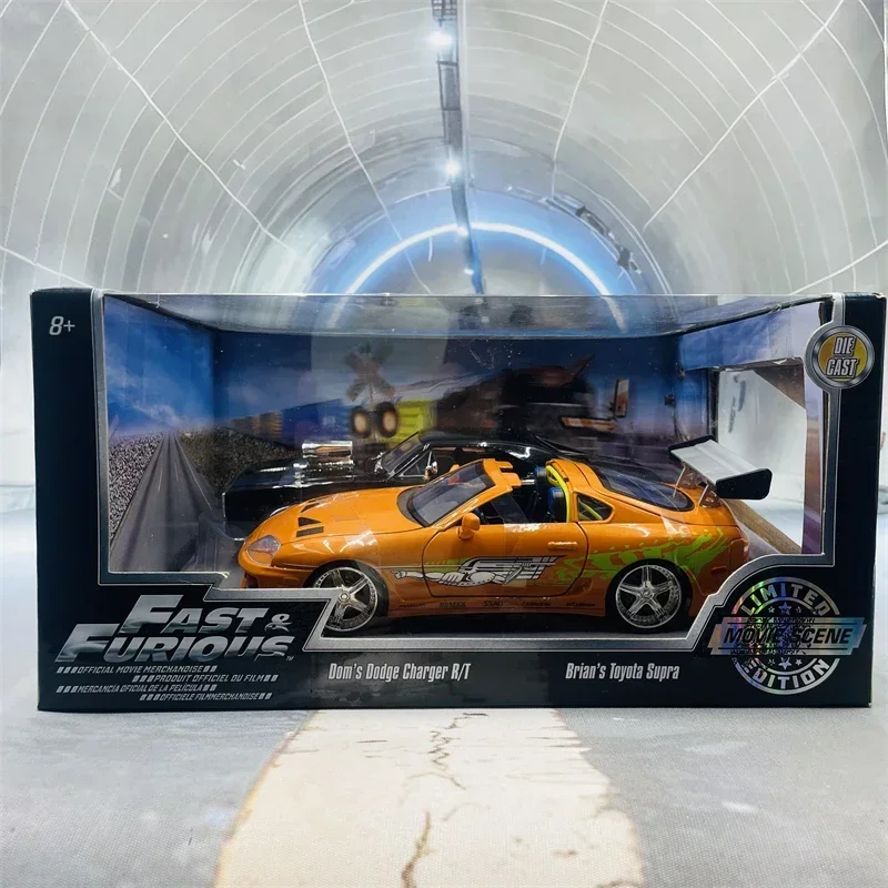 Jada 1:24 Fast and Furious Brian\'s 1995 Toyota Supra alta simulación Diecast Metal aleación modelo coche niños juguete colección de regalo J187