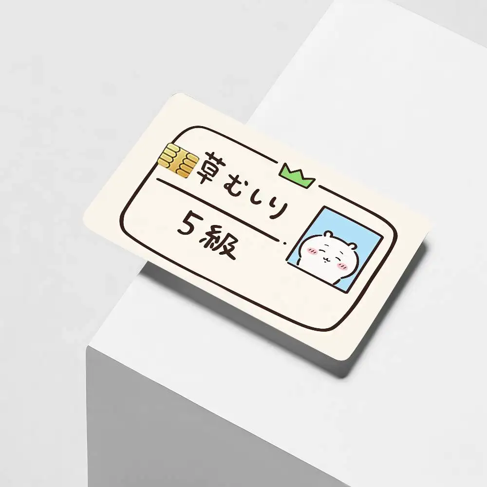 Cartoon cute C-Chiikawa Credit Card Decorative Card Stickers Suitable For Bank Cards Metro Transit Anti-scratch Gift 4PCS
