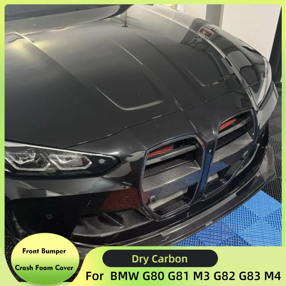 

Dry Carbon Car Front Bumper Crash Foam Cover Trim For BMW G80 G81 M3 G82 G83 M4 2021-2023 Grille Back Foam Bumper
