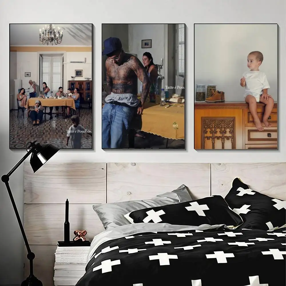 Geolier TUTTO e POSSIBILE Sleek and sophisticated poster sticker, perfect for living rooms, bedrooms, hallways, pubs, bistros