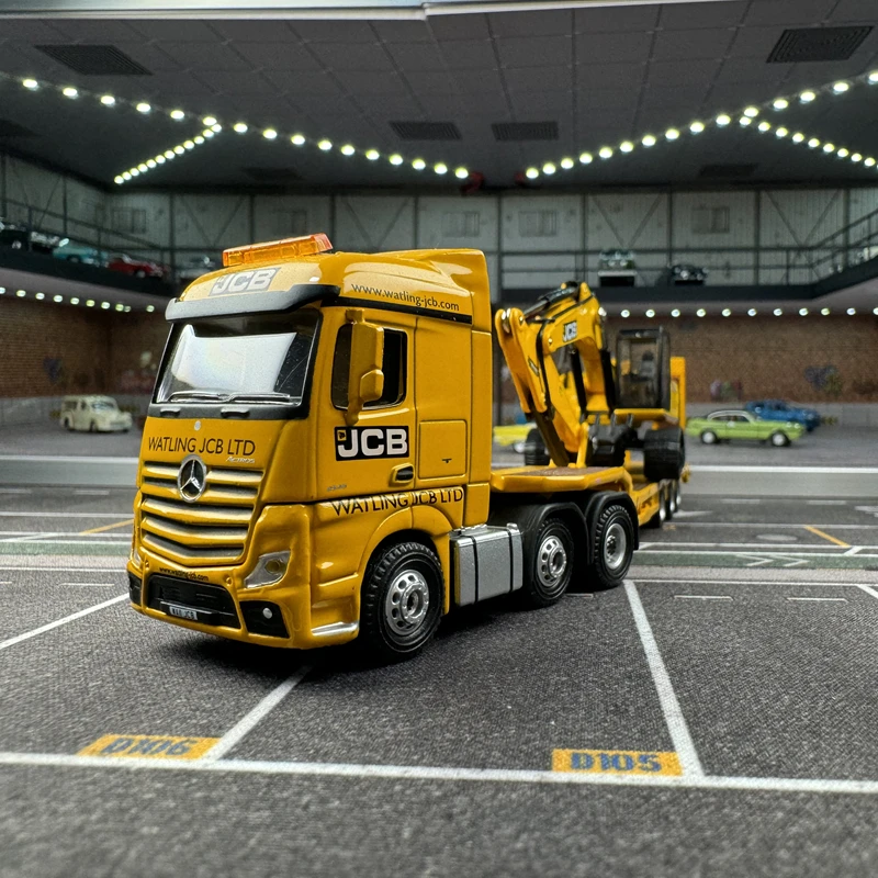 دييكاست 1:76 مقياس حفارة أكسفورد و JCB مرسيدس بنز شبه مقطورة سبيكة سيارة نموذج تحصيل لعبة هدية تذكارية العرض #4