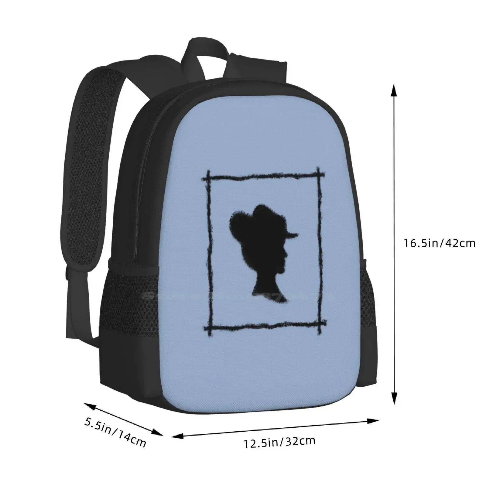 مؤطرة سيدة في شامبراي الأزرق رائجة البيع حقيبة مدرسية على ظهره حقائب الموضة صورة ظلية سيدة سوداء شامبراي الأزرق مؤطرة الإناث #3