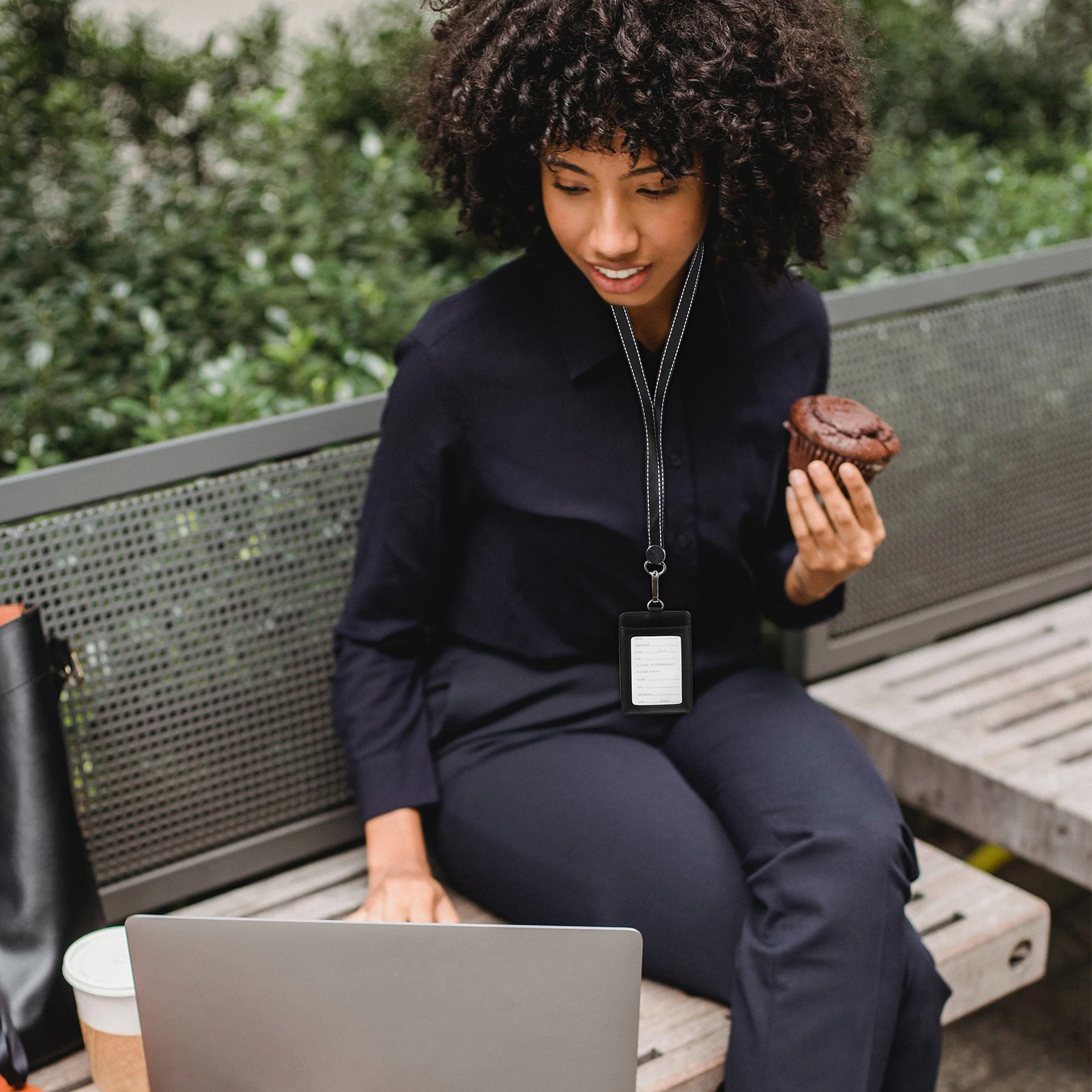 1pc Double-Sided Cards Holder Scratch Proof Id Badge Cover For Nurse Teacher Card Lanyard Holders