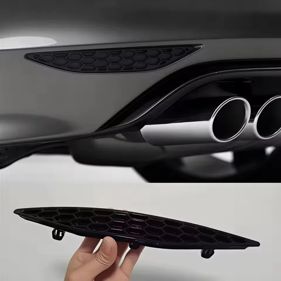 

For Volkswagen VW Golf MK7 MK7.5 MK7R-Line 2013-2019 Rear Bumper Reflector Honeycomb Trim Body Kit Styling Accessories Extension