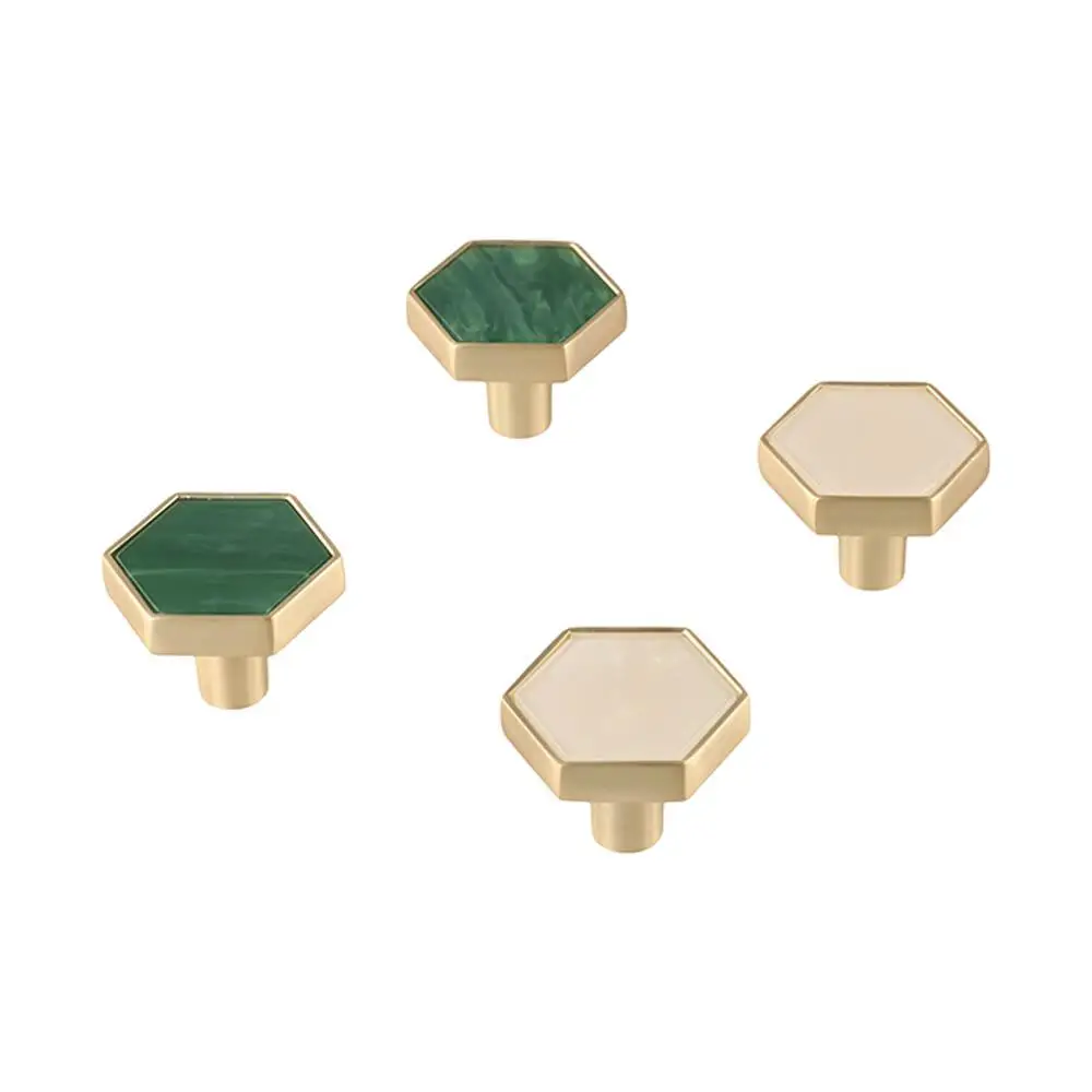 Creativity Single Hole Cabinet Knob Nordic Modern Hexagonal Door Pull Handles Colorful Zinc alloy Drawer Knobs Furniture