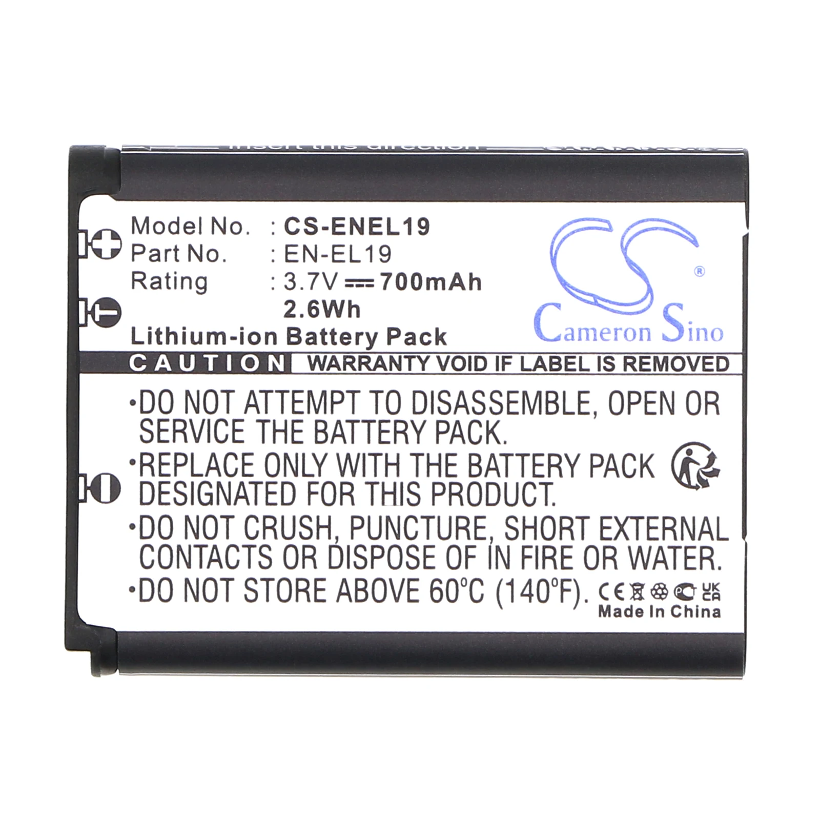 

Li-ion Camera Battery for Sony,3.7v,700mAh, RX0 Ultra DSC-RX0 CoolPix S2600 Coolpix S2700,NP-BJ1 EN-EL19