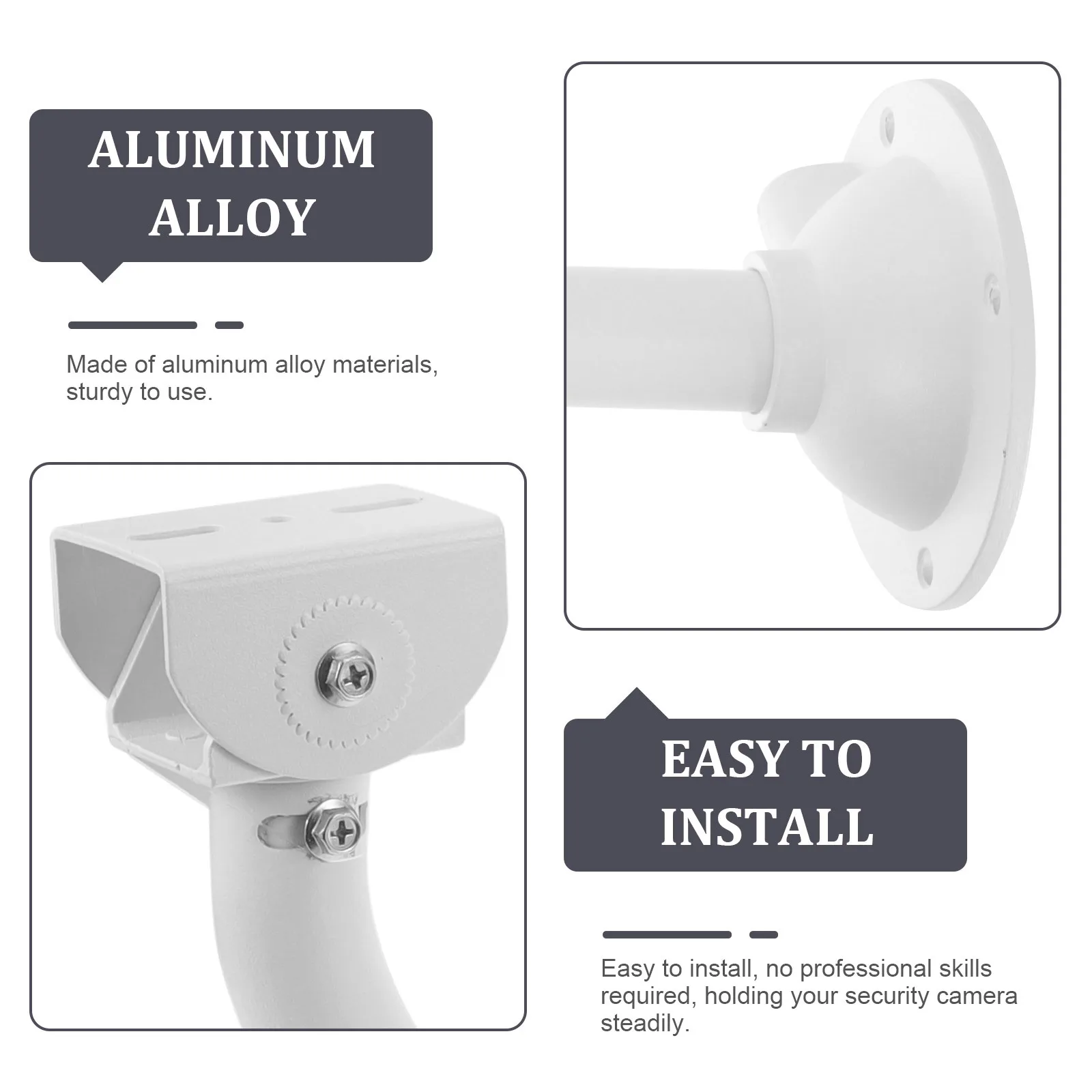

Camera Wall Mount Aluminum Alloy Adjustable Security Camera Bracket Retractable Wall Mounted Holder for Ip Cameras