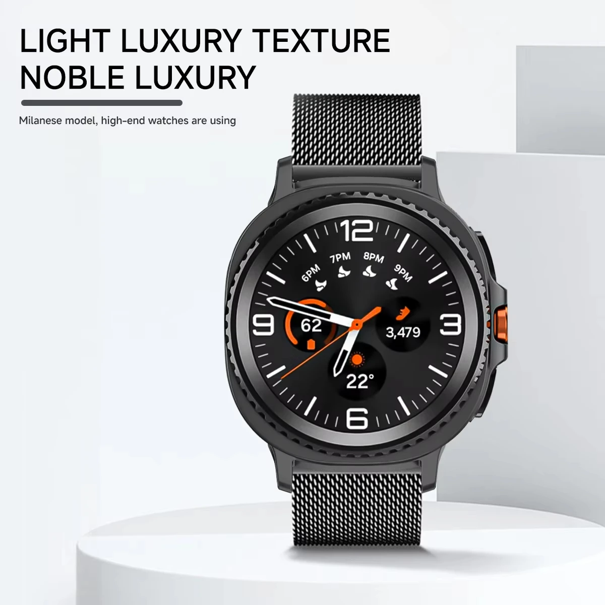 Pasek Milanese Loop do Samsung Galaxy Watch 8 Classic 44mm-40mm, bransoletka ze stali nierdzewnej z magnetycznym zapięciem, pasek do Galaxy 8 46mm