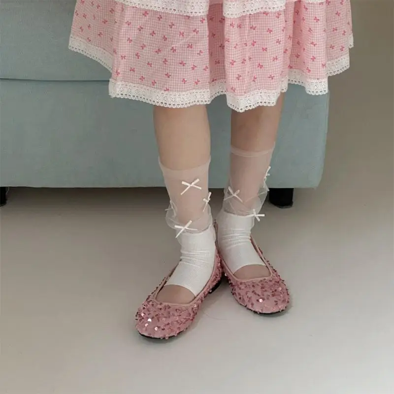 Gepunktete Fußwärmer für den Sommer aus Eisseide, Lyocell-Wadensocken, Süße Sonnenschutz-Fußabdeckung für Damen, JK-Beinwärmer – Detail 14