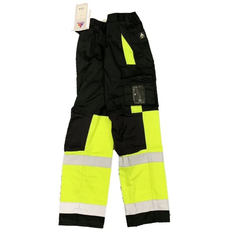 New Plus Size Men Overalls Waistband Safety Reflective Strip Night Work Pants Wear-resistant Fluorescent Outdoor Male Trousers