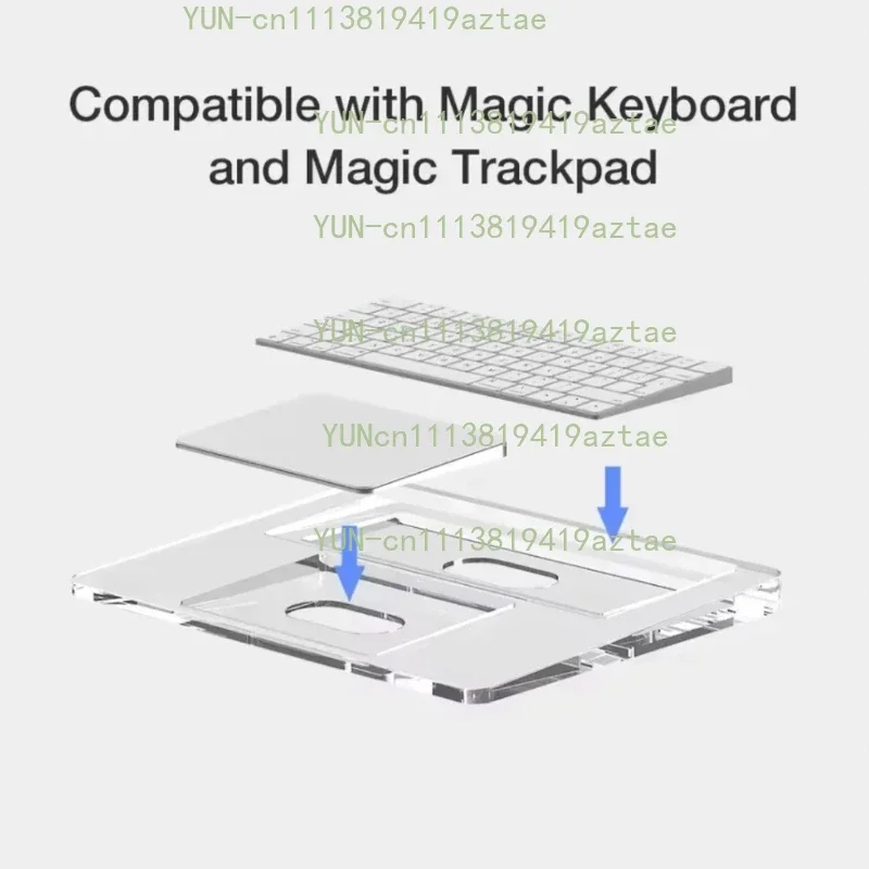 New Wrist Rest For  2 3 Keyboard Base Touch ID Numeric Acrylic Stand Station Transparent Crystal Pad Bracket
