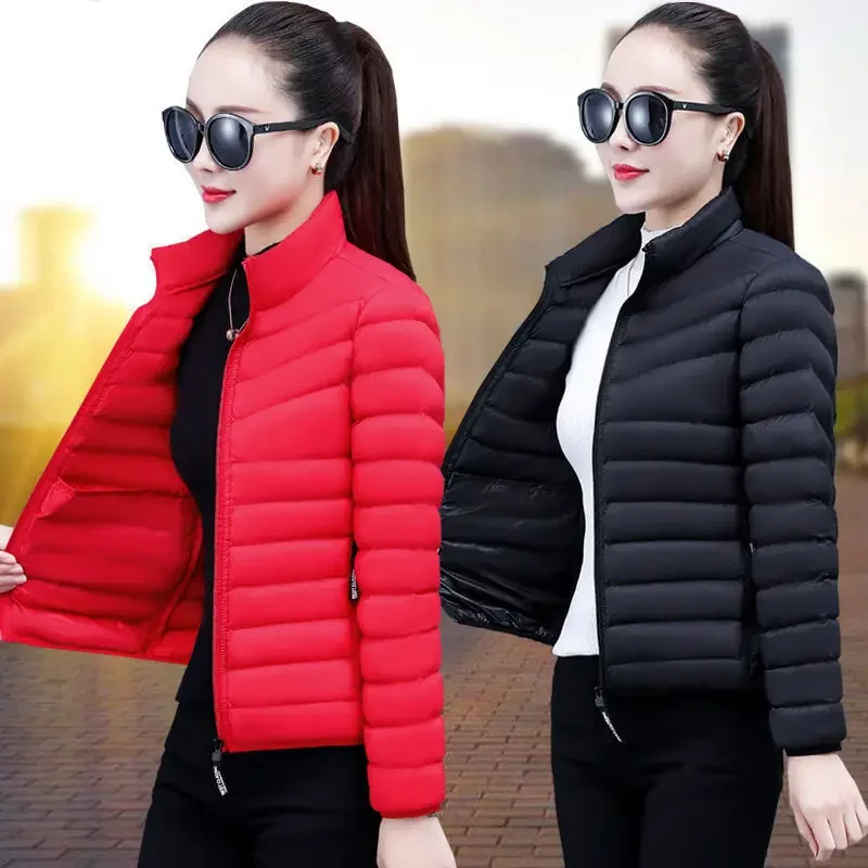 Women's Trendy Inner Slimming Cotton Coat 2024 New Style Lightweight Thin Jacket Cropped Slimming Versatile Inner Lining Parkas