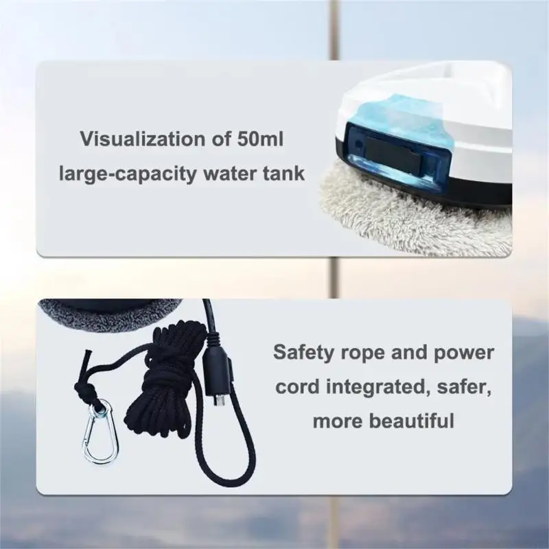 D0AB Window Cleaner Large Suction Power and Remote Control Safety System Window Robot Suitable for Seamlesses Glass Cleaning