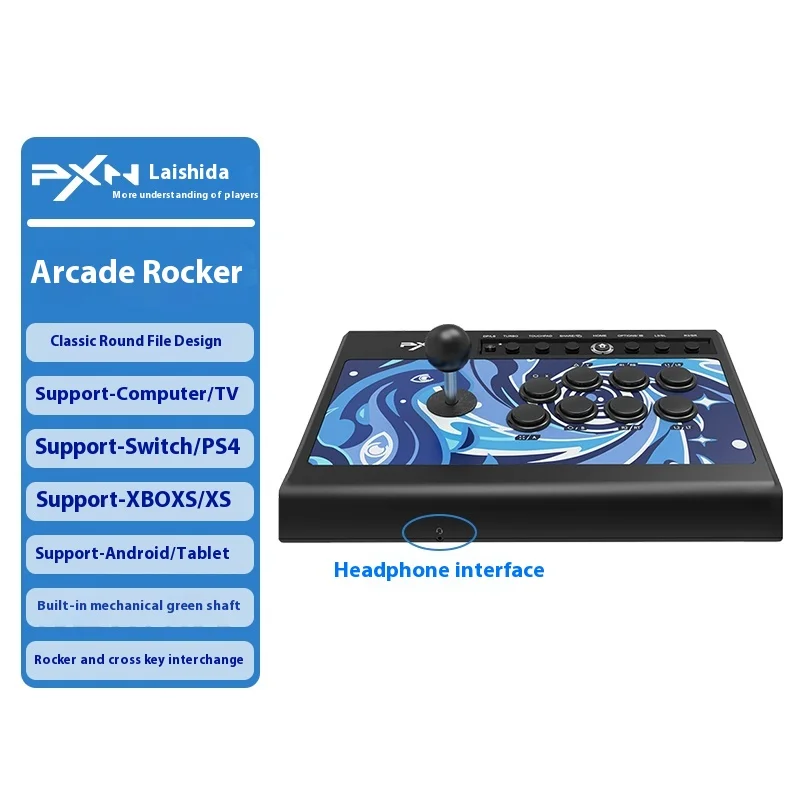 

PXN 008 Arcade Game Rocker Domestic Fighting Game Controller KOF Tekken Game Machine For PC PS4 NS Android Phone Pad Accessories