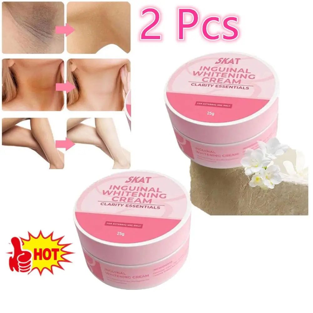 2pcs Women's Whitening Cream Bleaching Face Body Whitening Underarm Lightening Cream Legs Cream For Dark Skin