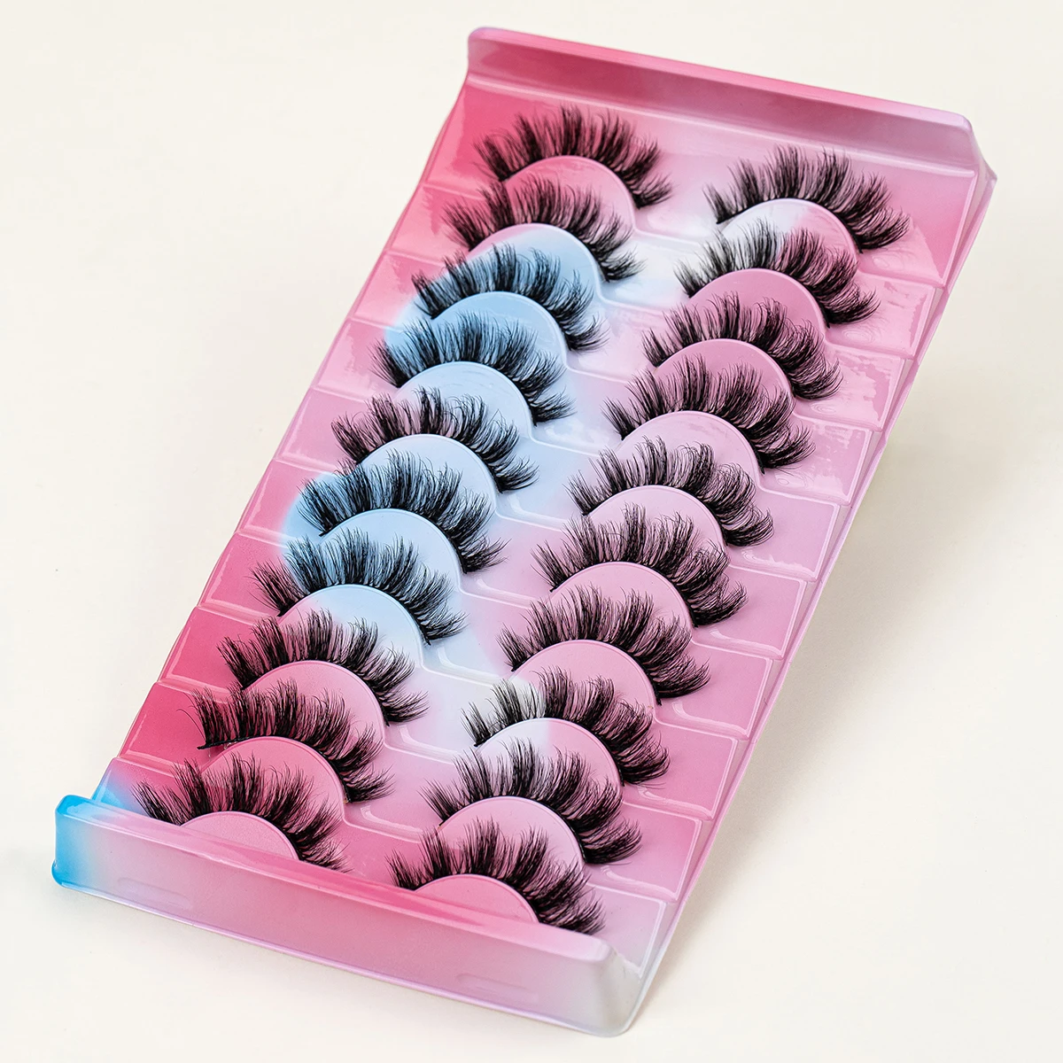 Sexysheep 10 pares 3d vison cílios fofo macio fino natural extensão de cílios reutilizáveis cílios vison cílios postiços maquiagem