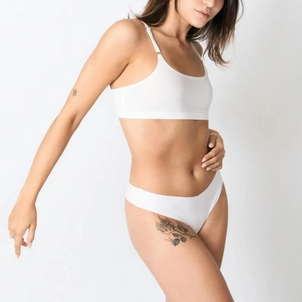

Seamless Underwear for Women Women Underwear Set Women's Sexy No Show Underwear Set Padded Wireless Bralette Matching Thong