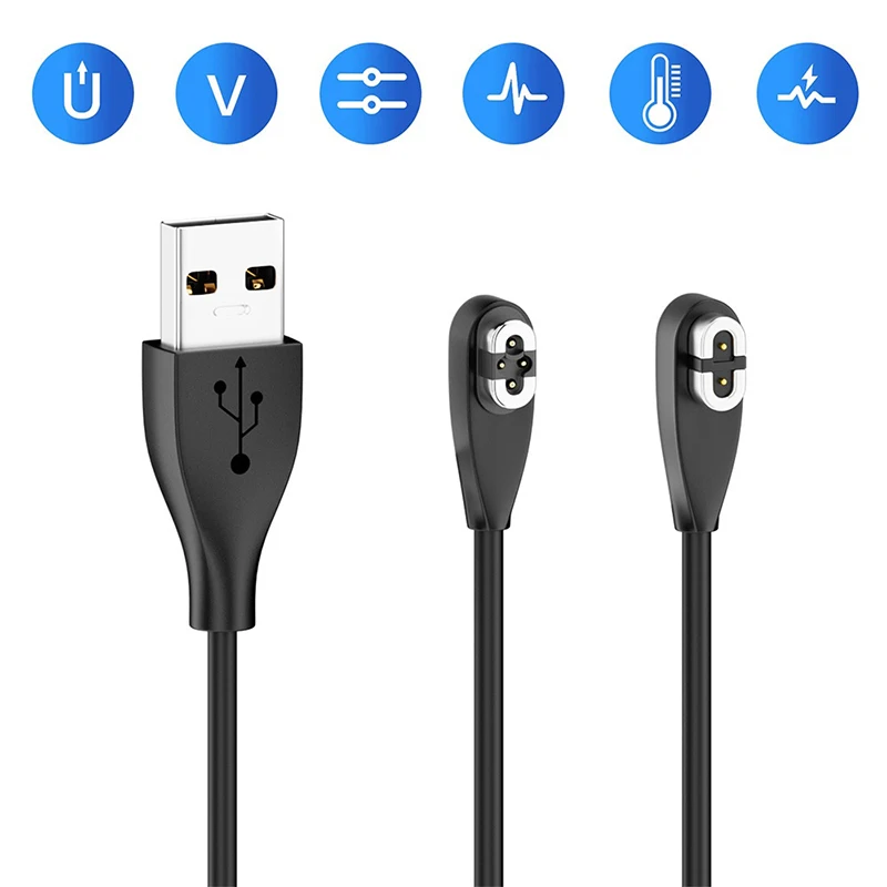 2 In 1 Earphone USB Type-C Fast Charging Cable For Shokz AS800/S810/S710 OpenSwim Pro Bone Conduction Magnetic Charger Adapter