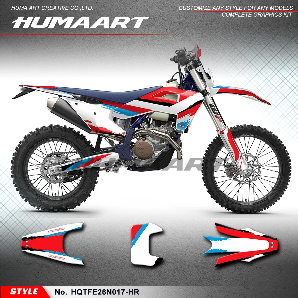 

HUMAART MX Graphics Motorcycle Stickers for Husqvarna TE 125 250 300 300pro FE 350s 350pro 450 501s 2026 Wrap Design, Restyled