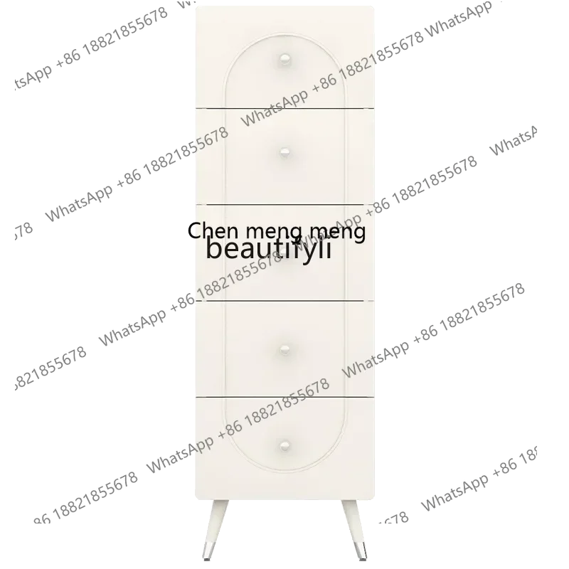 xz1French Cream Style Chest of Drawers Living Room Sofa Side Chest of Drawer Wall Storage Cabinet Bedroom Locker 45cm