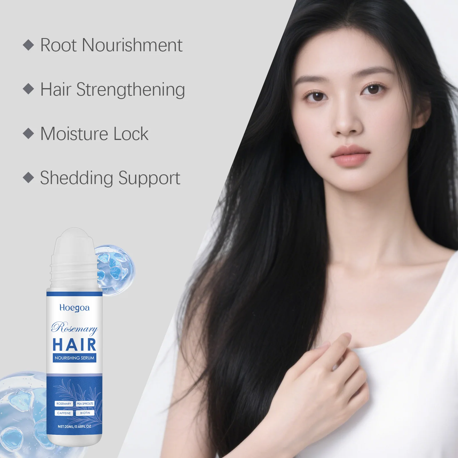 

Rosemary Hair Oil Roller Nourish Scalp Activate Hair Follicles Relieve Dry Frizzy Hair Loss Treatment Promote Hair Growth Serum