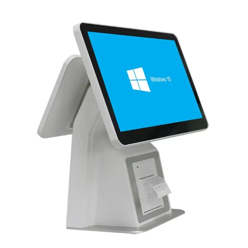 

Высококачественная POS-система «Всё в одном» с двумя сенсорными экранами 15,6 дюйма, модель 2026 года