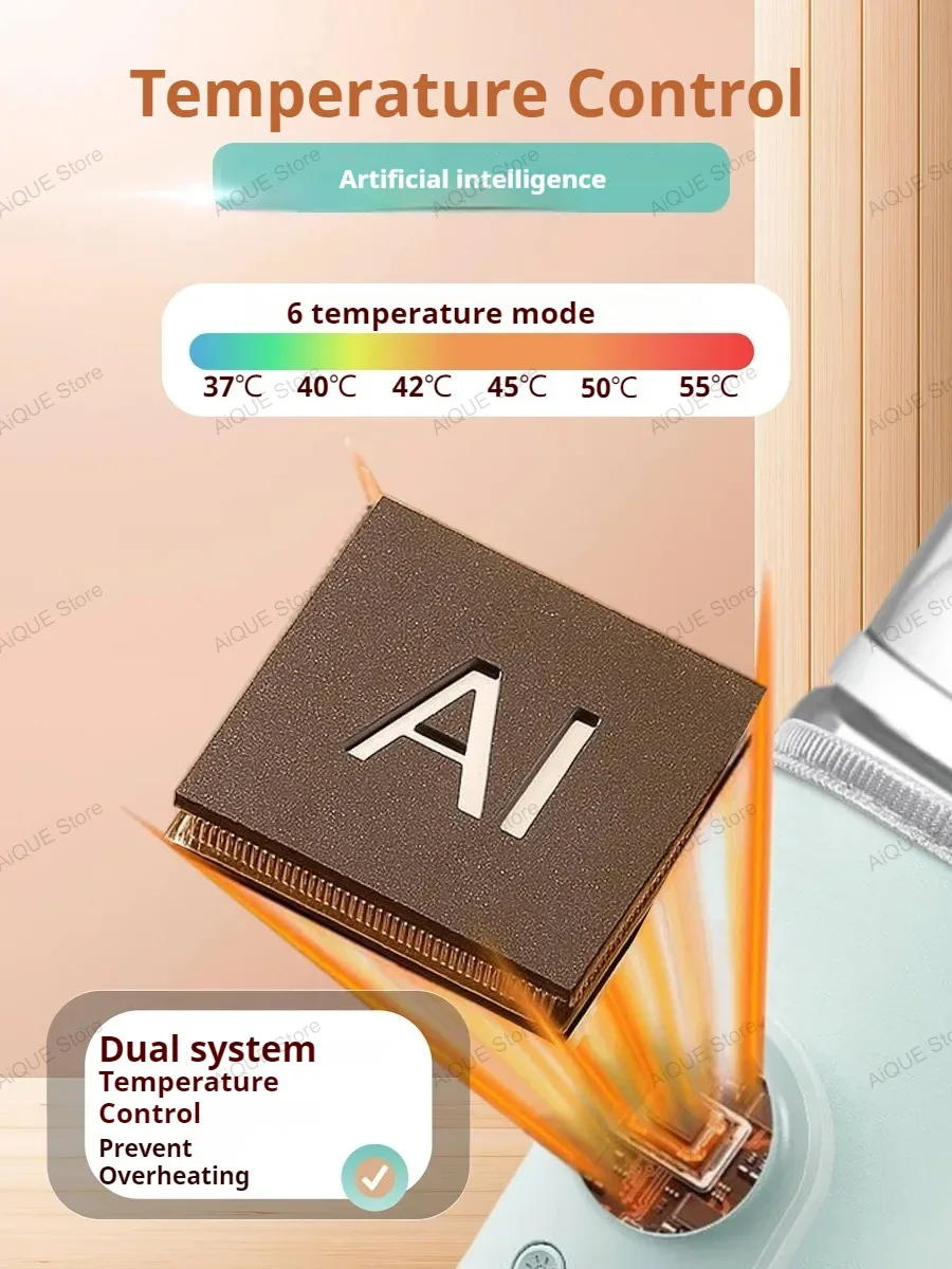 AiQUE USB 35-55 ℃   Scaldabiberon per neonati Schermo intelligente per il controllo della temperatura Scaldabiberon per neonato Luce notturna