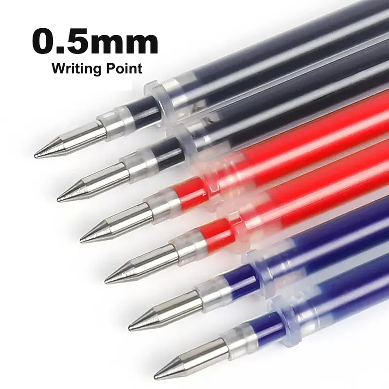 Deli 20 Pçs/lote Gel Caneta Recarga 0.5mm Tinta Preto Vermelho Azul Cores Recargas Escrita Assinatura Escola Papelaria Suprimentos Pen Core Presente