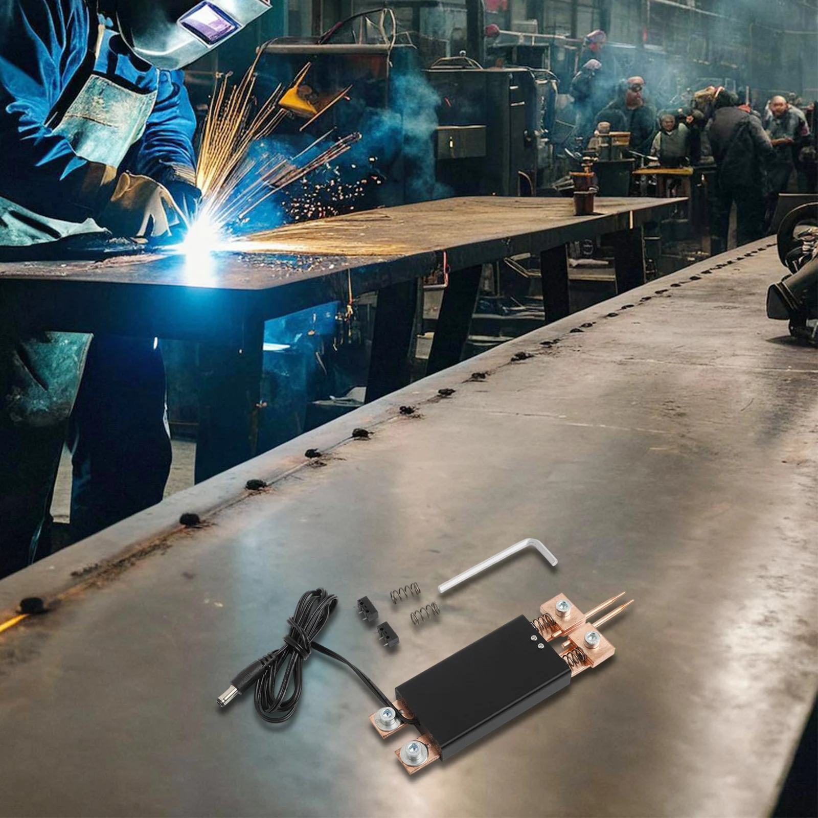 

Электродный металлический сварочный карандаш с двойной пружинной ручкой для точечной сварки аккумуляторов, латунный сварочный карандаш с двойной пружинной ручкой