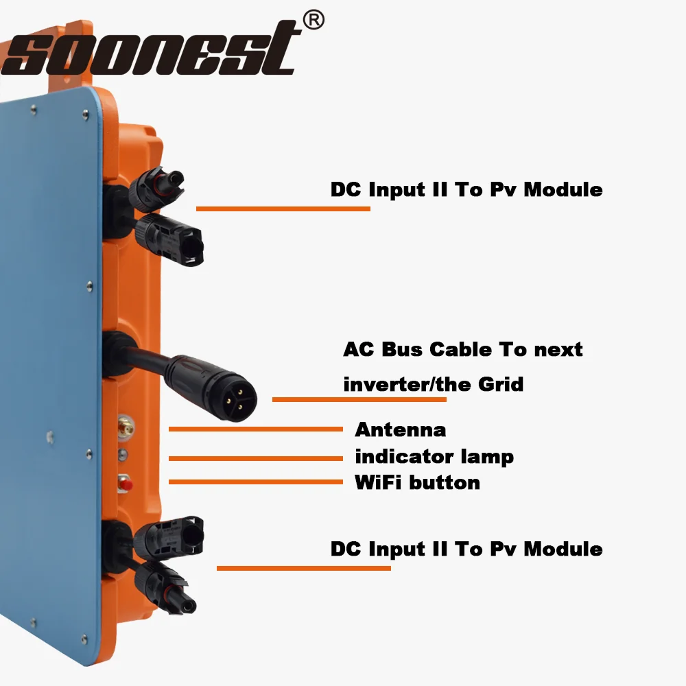 Soonest-Micro-onduleur Solaire Hybride, Systèmes Ap, 1200W, 1600W, 600W, 48V, 2000W
