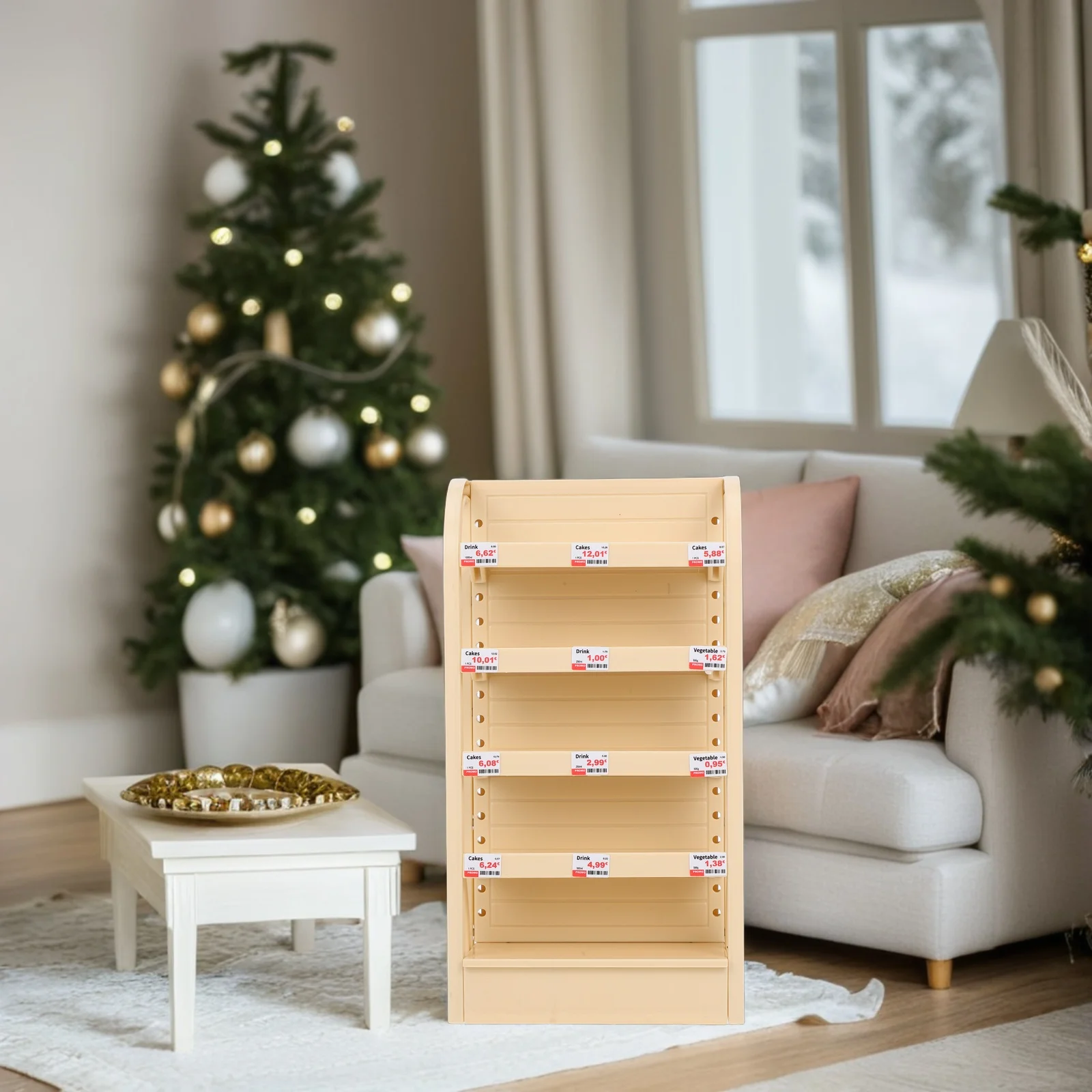 

Multilayer Miniature Grocery Store Display Cabinet for Small Food Models Ideal for Mini House Decoration Organized Storage